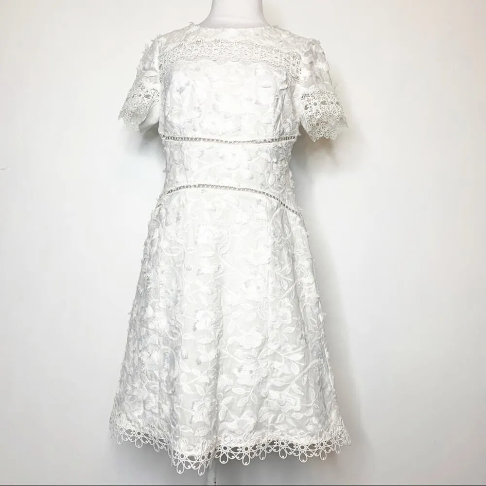 NWT Elie Tahari lace embroidered floral dress - Image 8