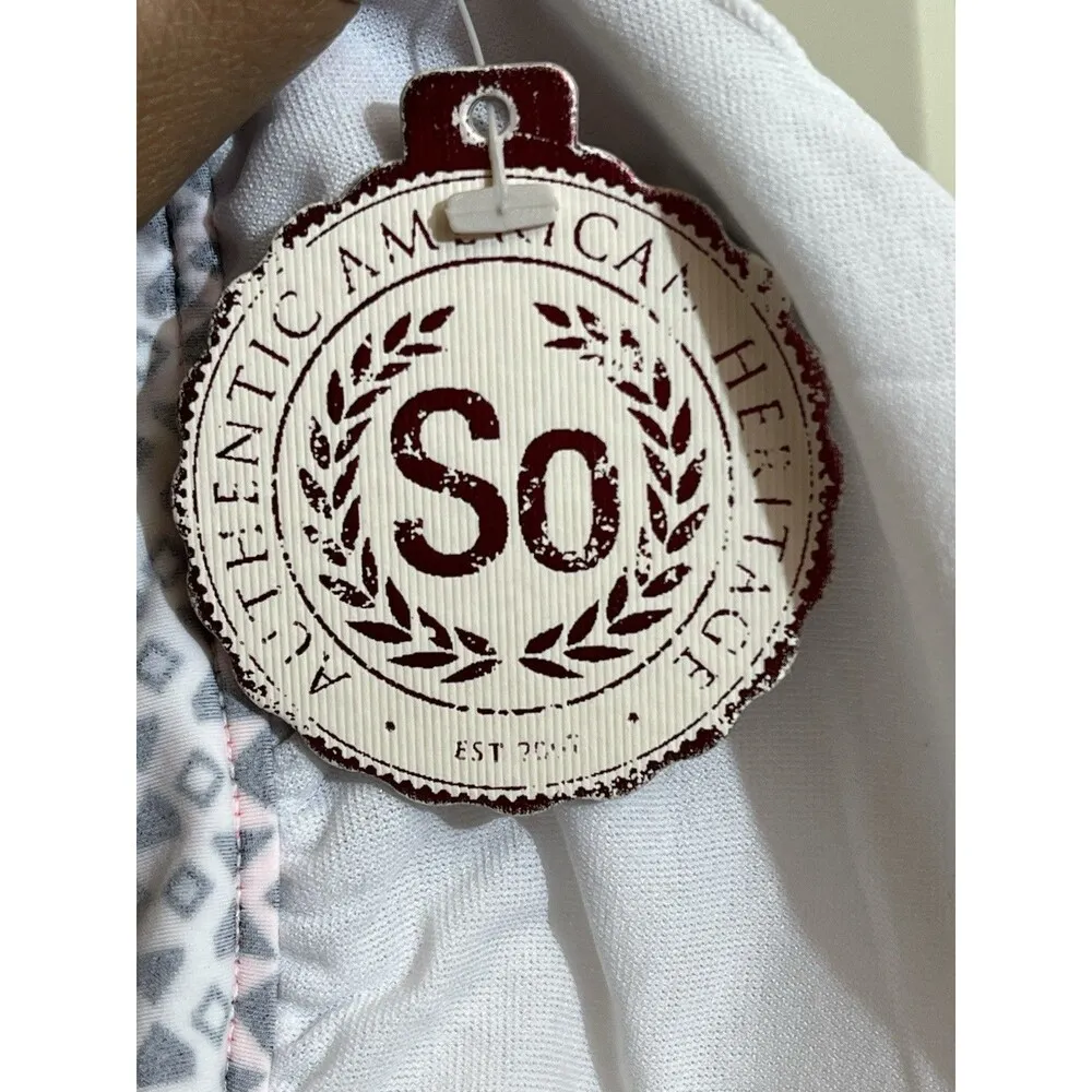 So Brand strappy Back Swim Top tankini Sz L padded bra pink white black yellow - Image 4