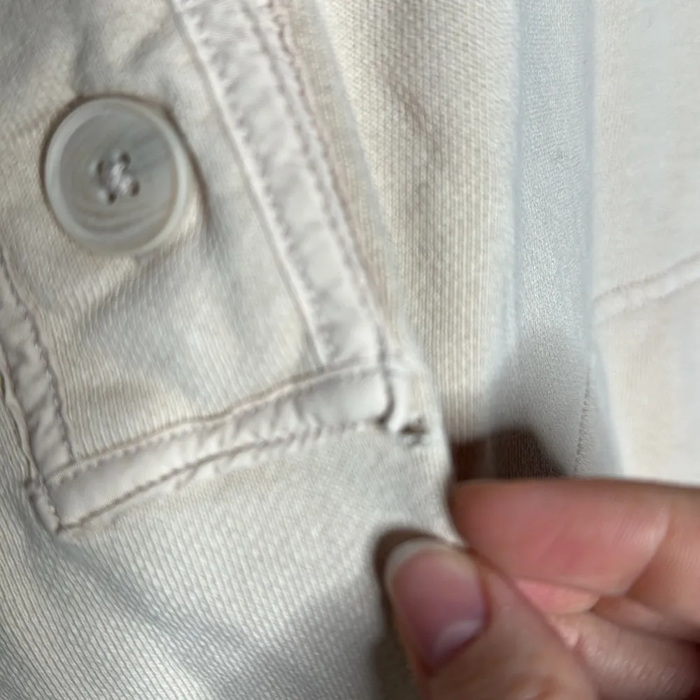 Aerie quarter snap button  high neck relaxed sweatshirt  in Cream Size S - Image 11