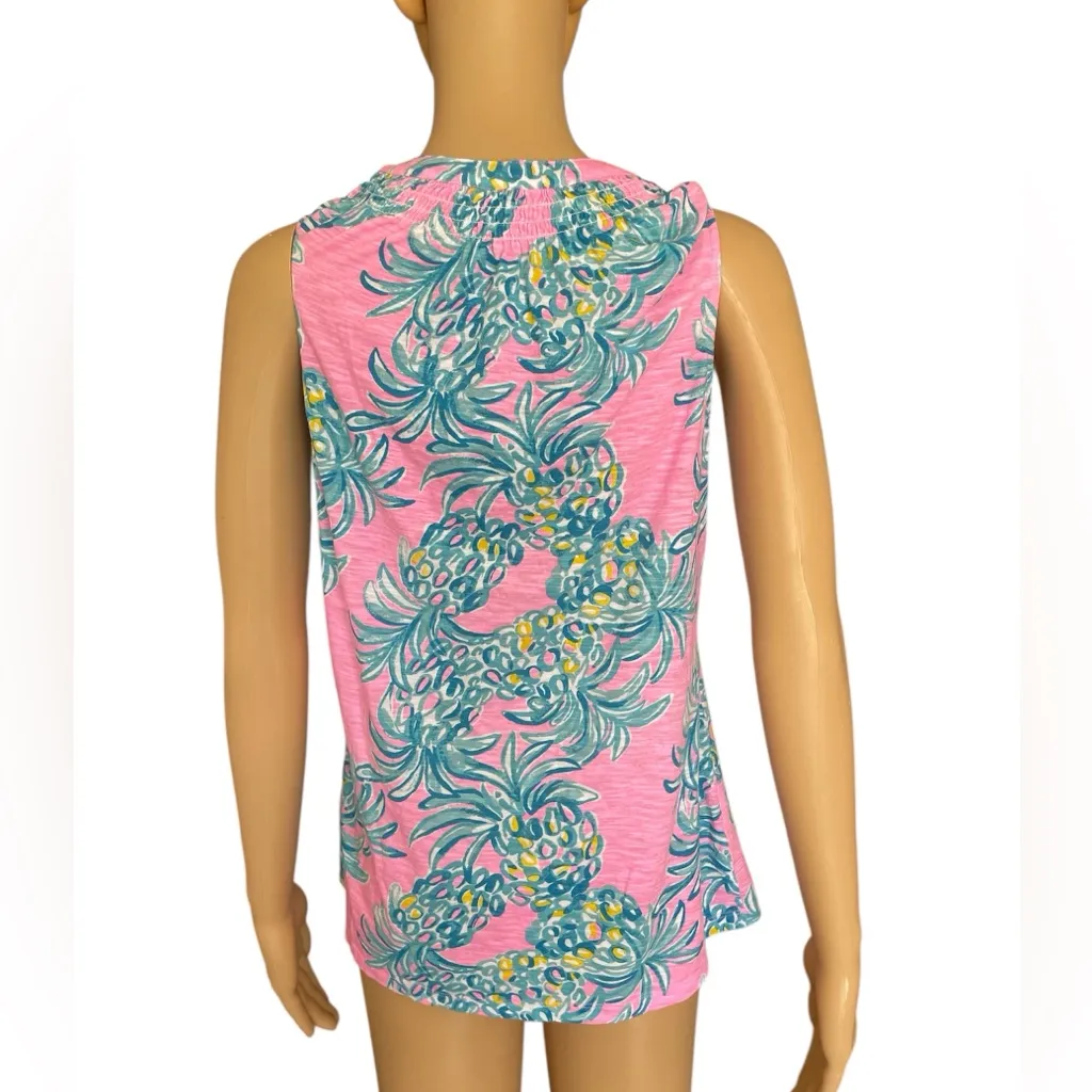 Lilly Pulitzer Pink and Blue Patterned Top - Image 3