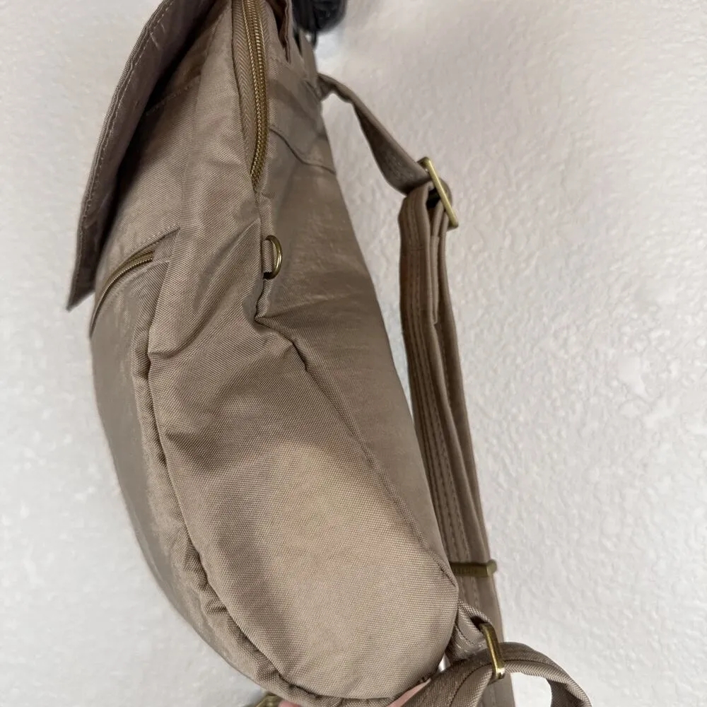 Travelon Anti-Theft Signature Slim Backpack Sable Brown RFID Pockets Organizer - Image 3