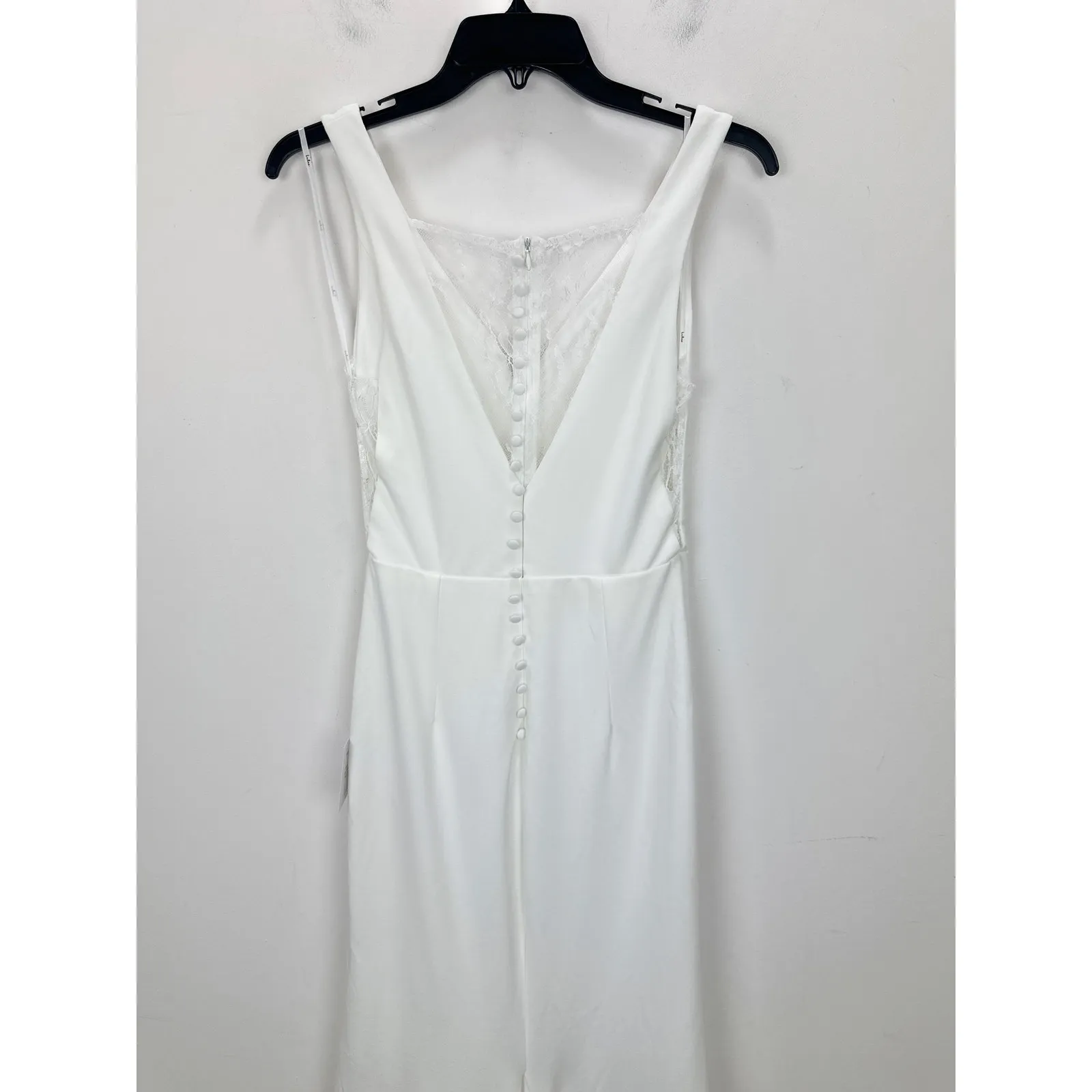 Lulus Extraordinary Romance White Button Back Mermaid Maxi Dress Formal S NWT - Image 13