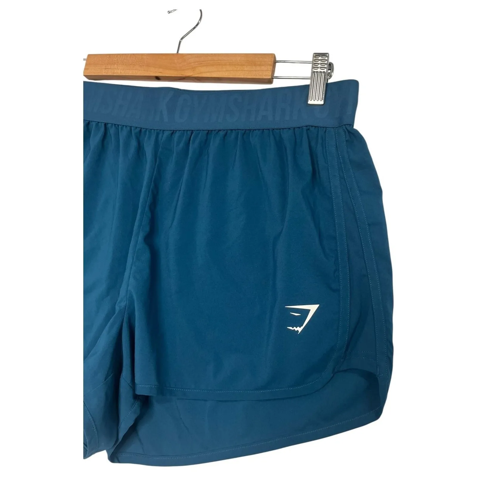 Gymshark Shorts Womens XL Green Athletic Gym Run Training Lightweight Quick Dry - Image 6