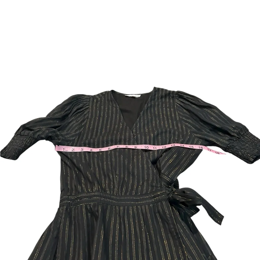 KARINA GRIMALDI black and gold wrap dress - Image 3