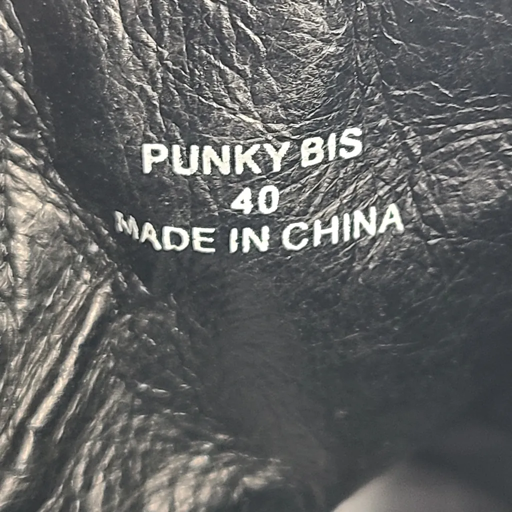 Ash Leather Studded Rhinestone Moto Ankle Boot Booties Size‎ EU 40 - Image 9