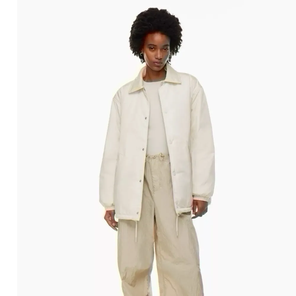 NEW Aritzia Tna Women’s Coaches Jacket Limited Edition Matte Pearl Oversized XXS - Image 7