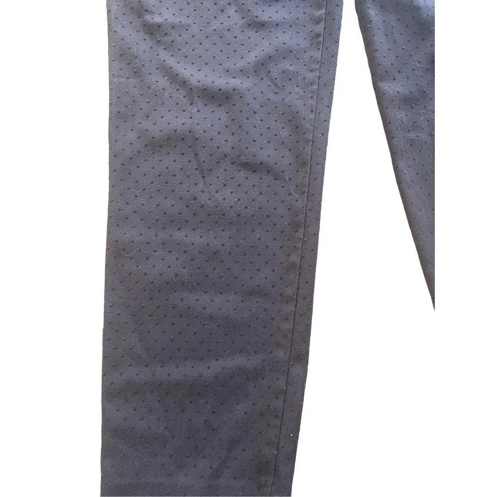 Zara dark brown Swiss dot straight leg trouser pants size XS - Image 8