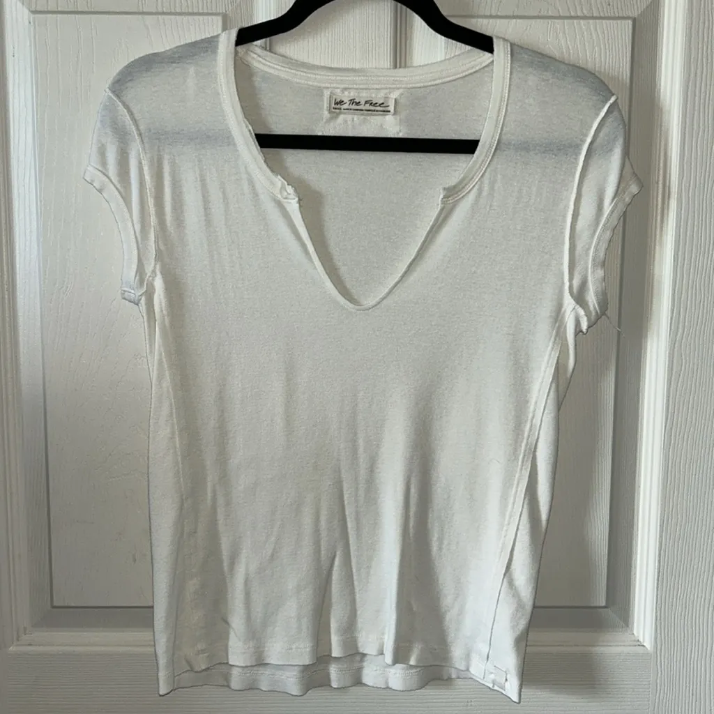 We The Free Free People Always Yours Tee in Off-White Short Sleeve‎ Tee Size S - Image 6