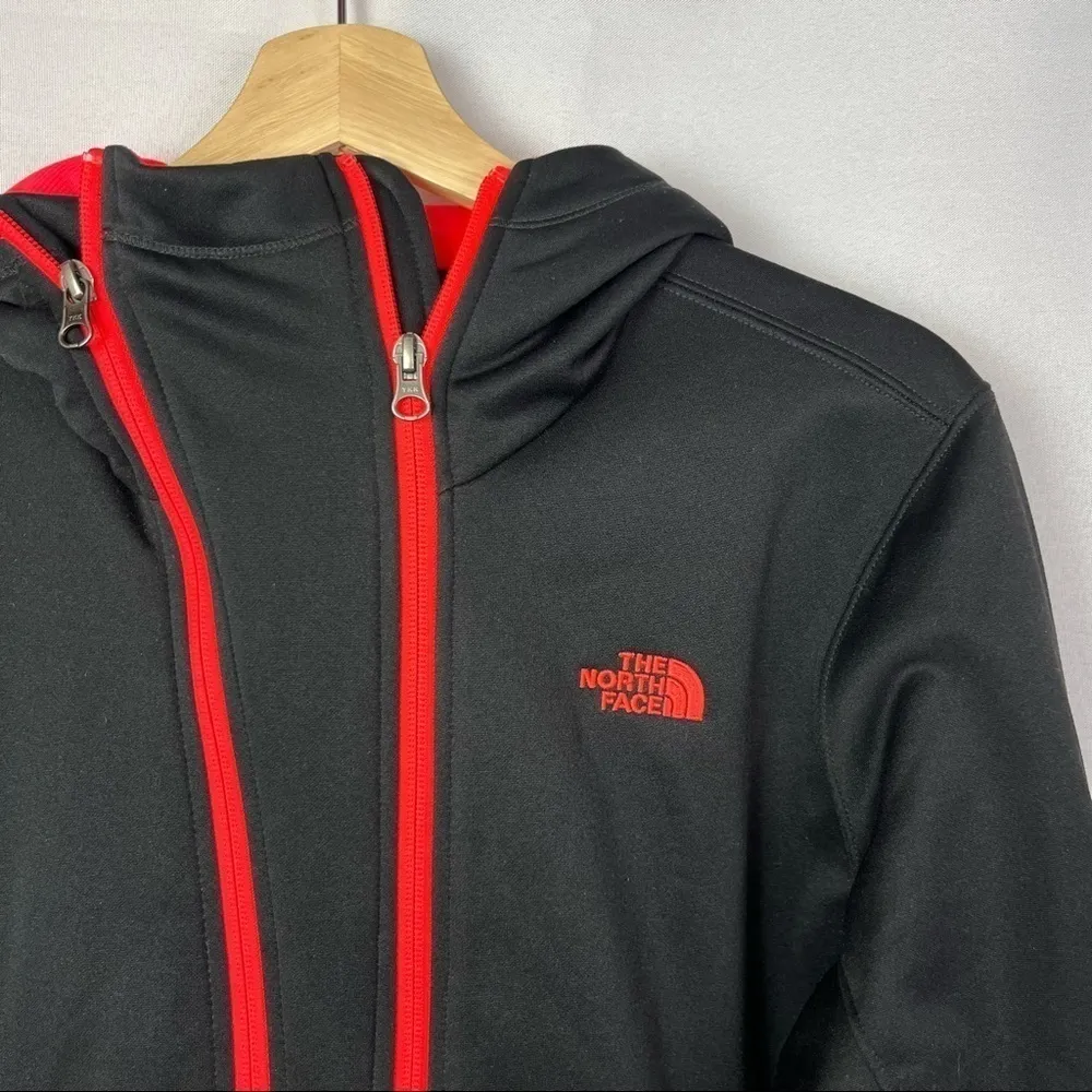 The North Face Black Neon Orange Double Zip Jacket L - Image 4