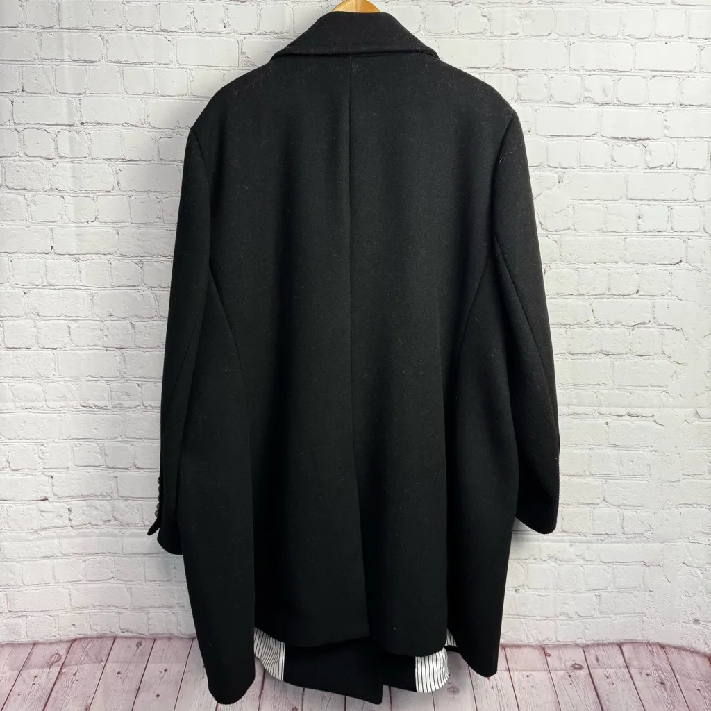 Nili Lotan for Target Wool blend ladies black coat size 4X plus old money goth - Image 6