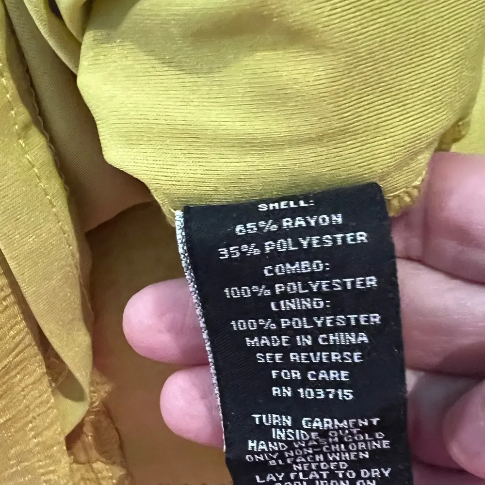 ZAC & RACHEL Sleeveless Crepe Dress Amber Yellow Size 3X - Image 8