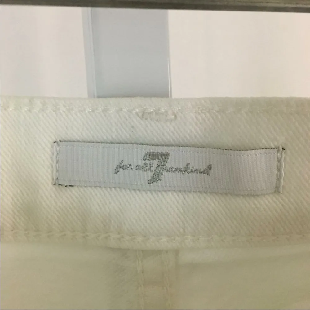 7 for all man kind white Denim Mini skirt 🆕 Size 28 - Image 5