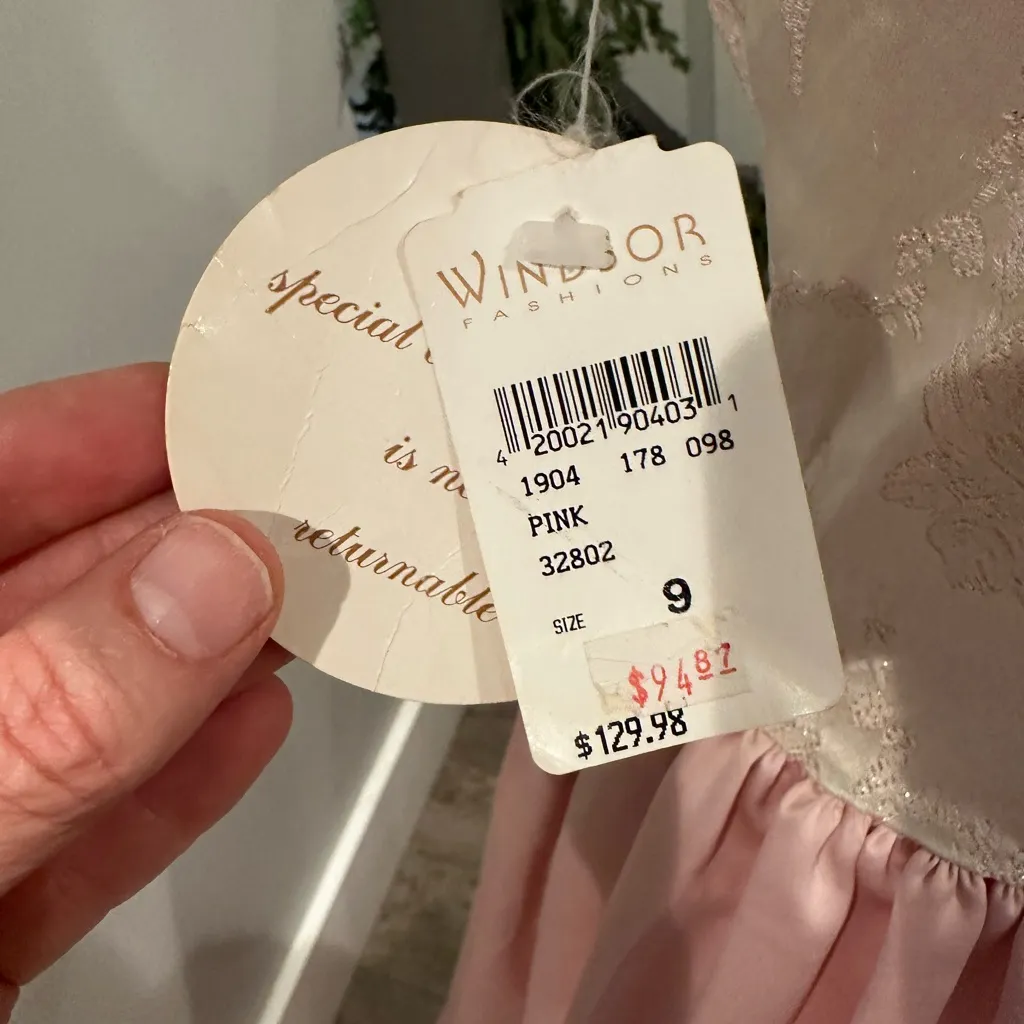 Vintage Prom Gown Jessica McClintock 90s Corset Pink | Gunne Sax - Image 11