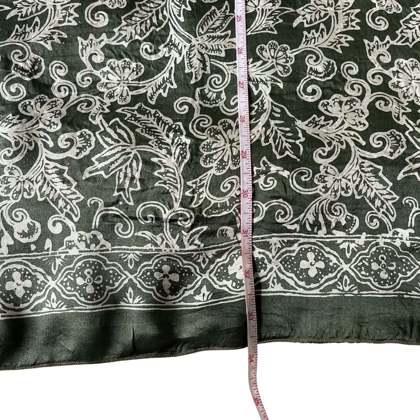 Asmara Floral Pashmina Green Wrap Shawl Scarf for Women Green Elegant Boho Style - Image 4