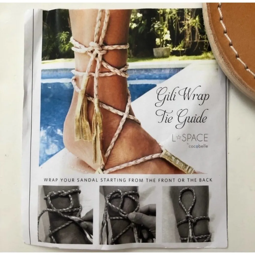 Cocobelle L*Space 40 9 Gili Ankle Wrap Braid Sandals Sand Gladiator - Image 11