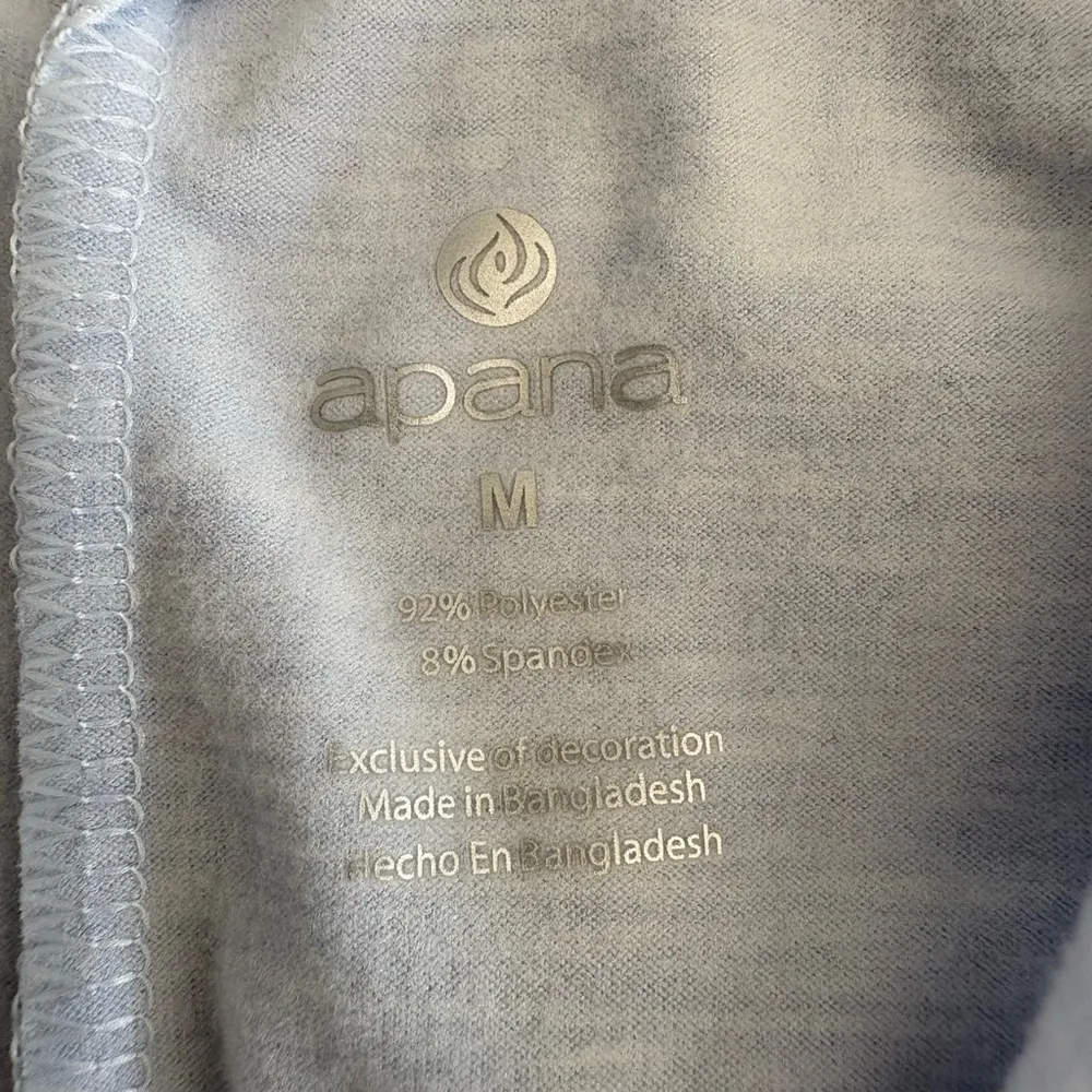 Apana Quarter zip Pullover Top Size M Light Blue mock neck - Image 10
