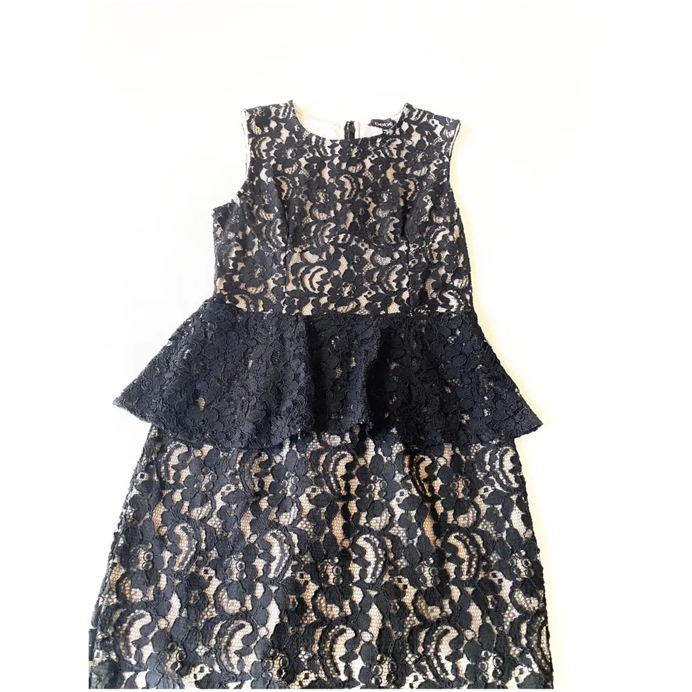 bebe Lace Overlay Sheath Dress - Image 5