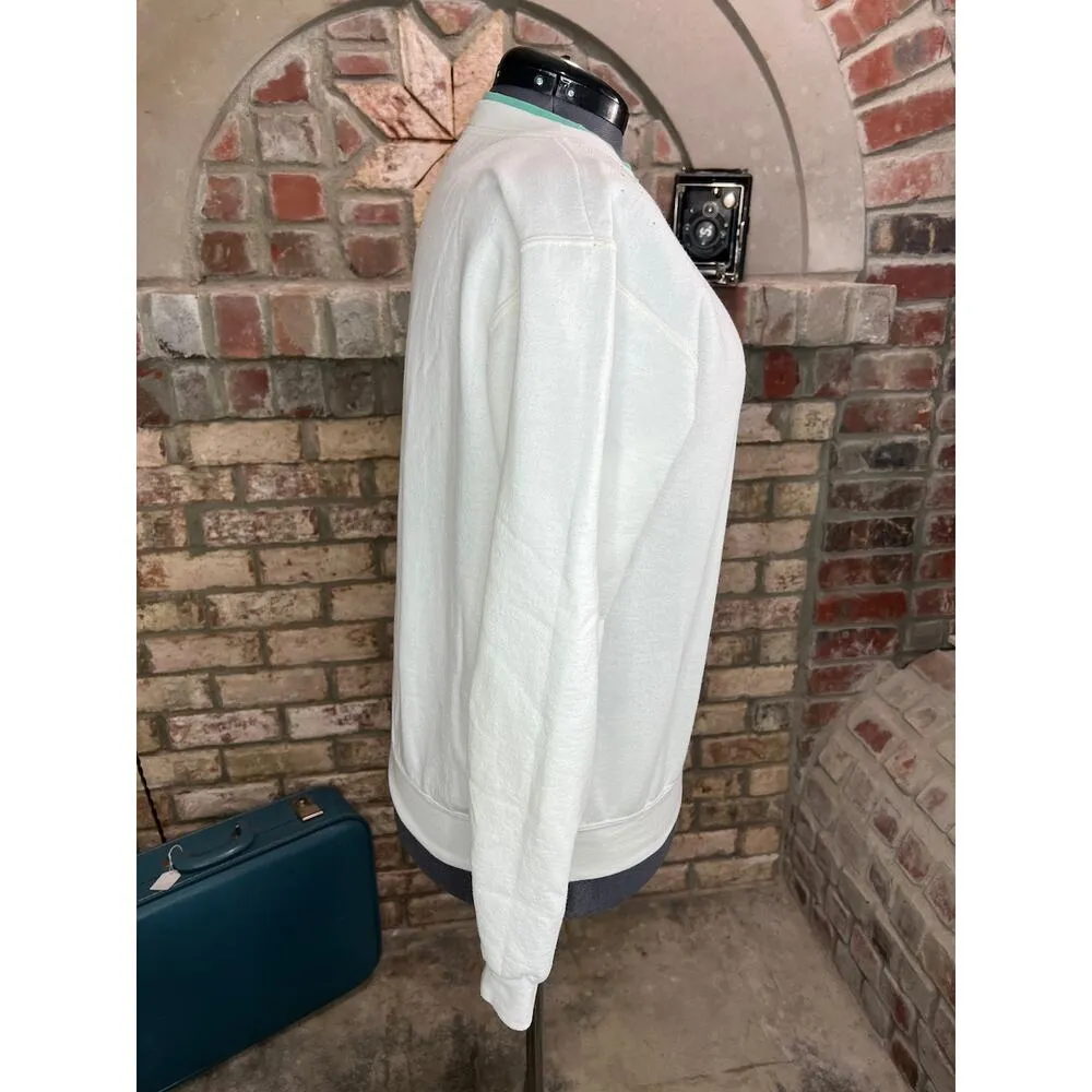 Democracy Active duty chambray denim lace sweatshirt White Size M - Image 7