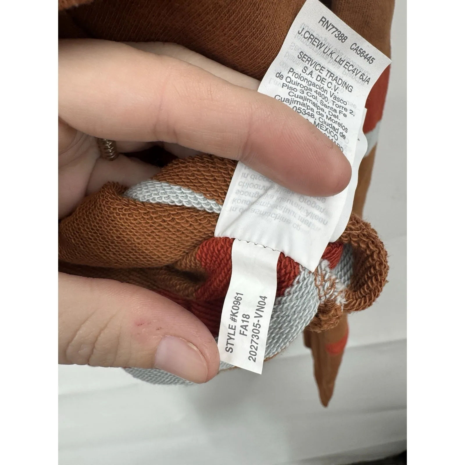 Madewell Miles Striped Turtleneck Sweatshirt Women Small Brown Granolagirl Indie - Image 7