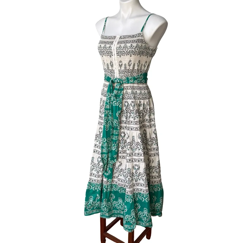 Betsey Johnson Bandana Print Corset Bodice Ruffle Hem Dress, Sz XXL - Image 8