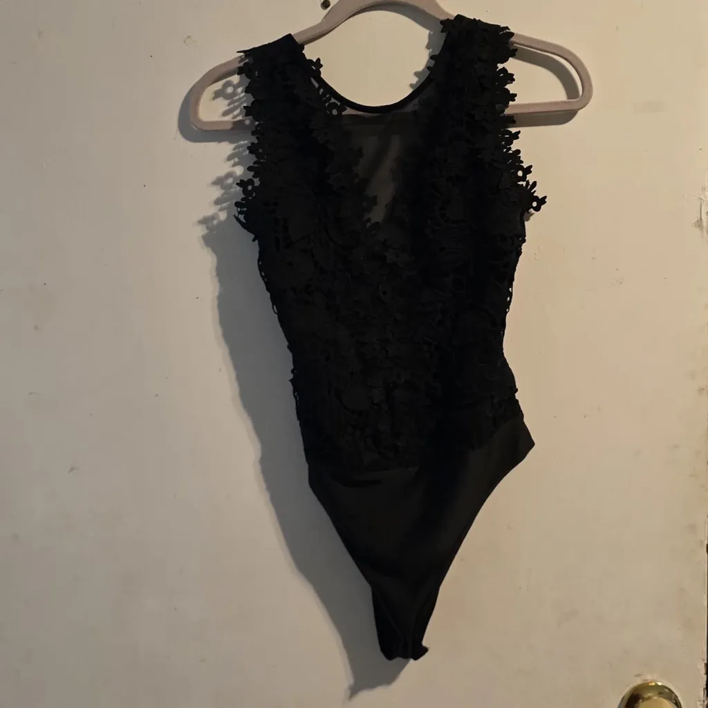 & Other Stories Black Lace Bodysuit - Image 3