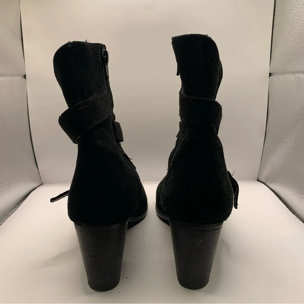 Anthropologie Matisse Harper Black Suede Leather Ankle Boots Women’s 8M Bootie - Image 9