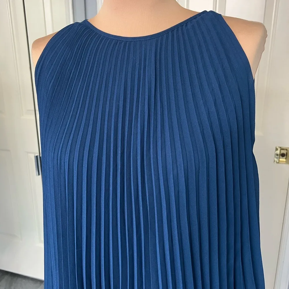 Max Studio Pleated Asymmetric Short Dress Tunic‎ - Image 2