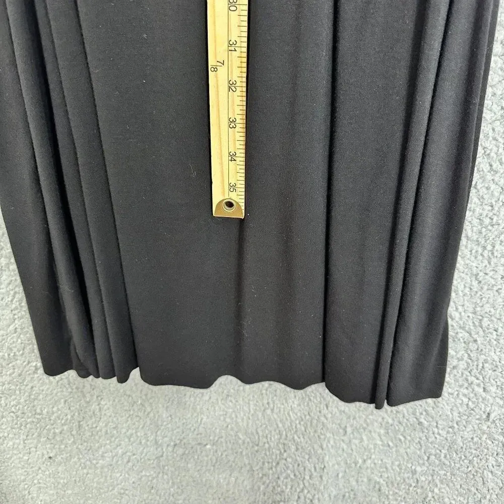 Gilli Dress womens XS black midi sleeveless gathered ruched drop waist flowy‎ - Image 5