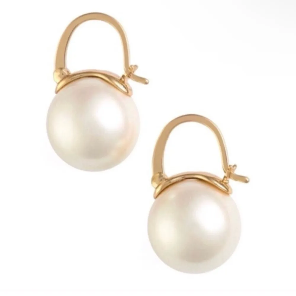 Kate Spade ♠️ Cream Pearl Gold-Plated Drop Earrings  - NWT - Image 2