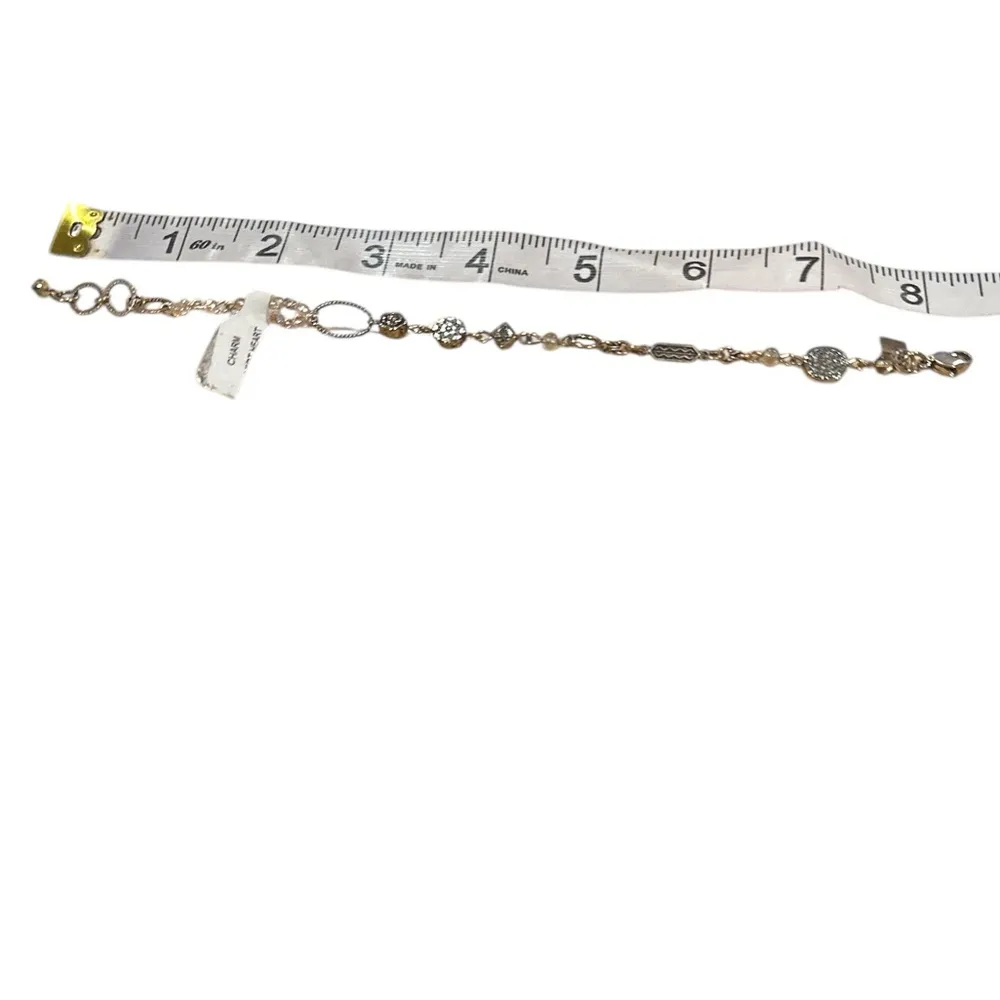 DESERT HEART DAINTY SILVER CHARM BRACELET - Image 4