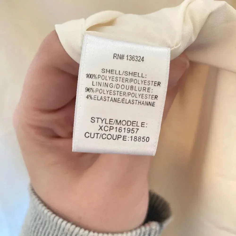 NWT Halston Women's White V Neck Flutter Short Sleeve Maxi Long Dress Size 12 - Image 10