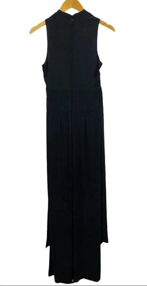 Catherine Malandrino Black Silk Jumpsuit Sleeveless Wide Leg Marion Size 2 Work - Image 15