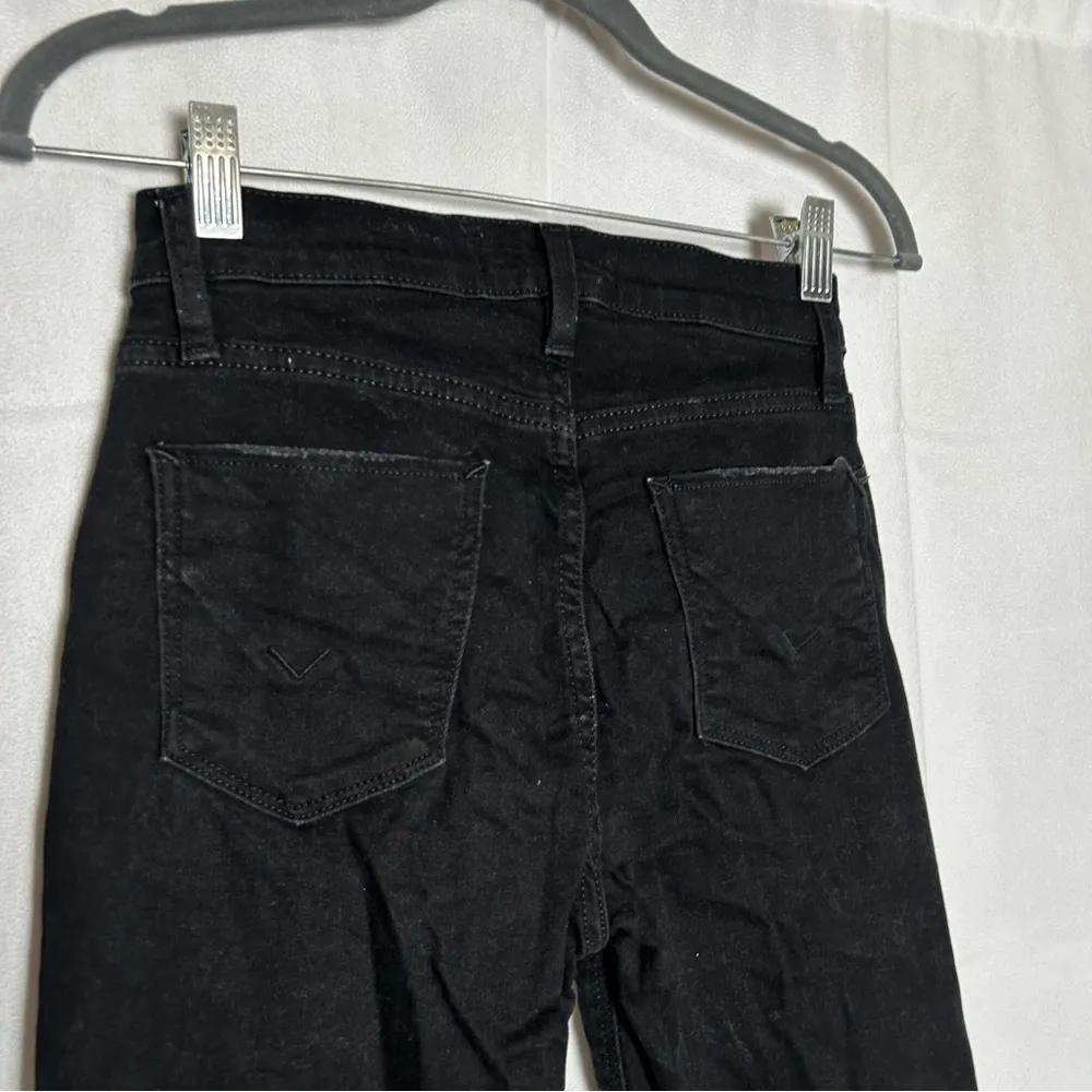 Hudson Barbara Bootcut Black High Rise Waist Distressed Denim Jeans Size 25 - Image 3