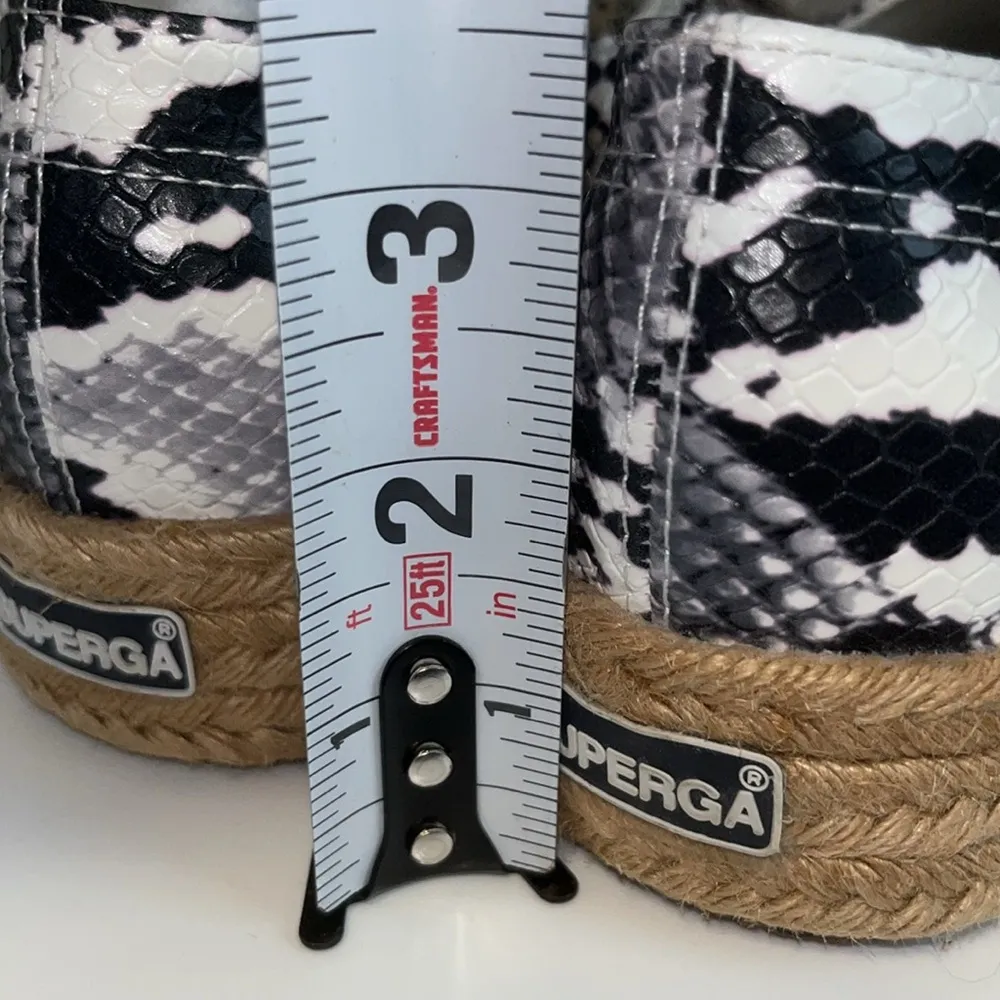SUPERGA PLATFORM JUTE ROPE SNEAKER Snakeskin Print WOMEN'S SIZE 7.5 Vegan - Image 7