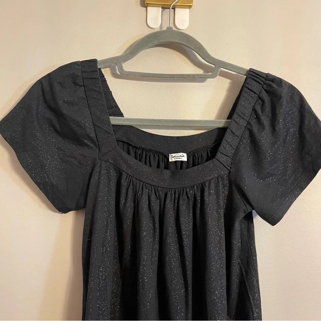 Splendid Black Shimmer Blouse - Image 4