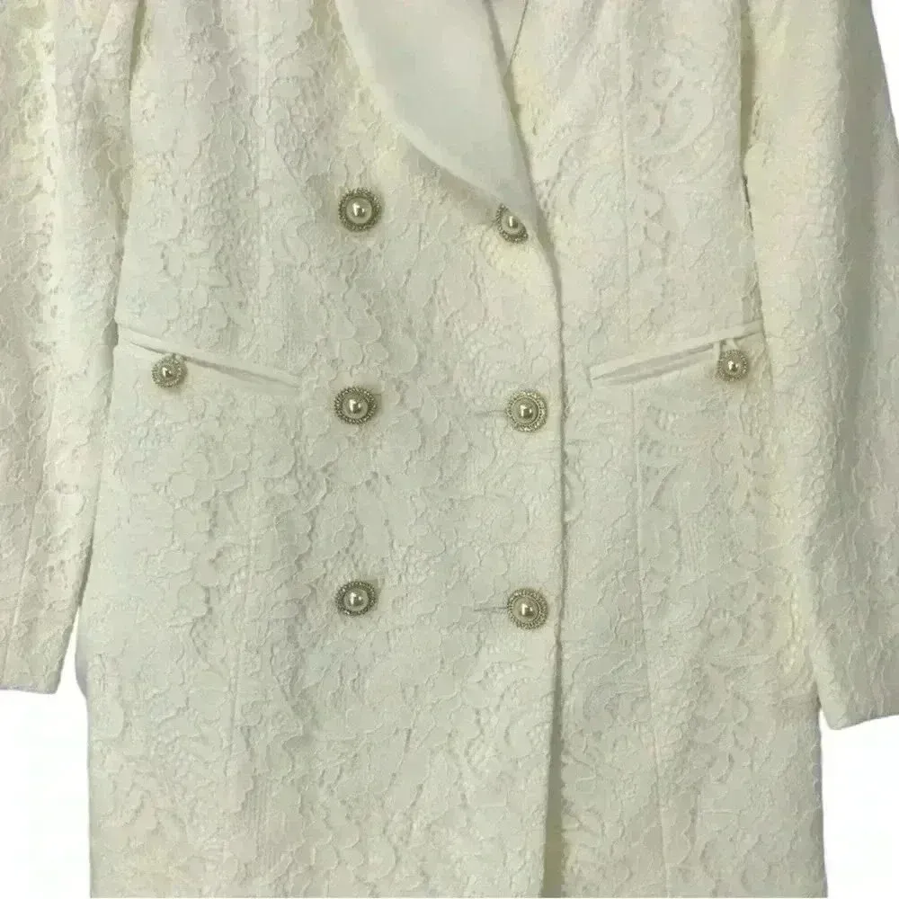 Rebecca Vallance Harriet Lace Blazer Mini Dress Ivory NWT Women’s 4 Bridal White - Image 10