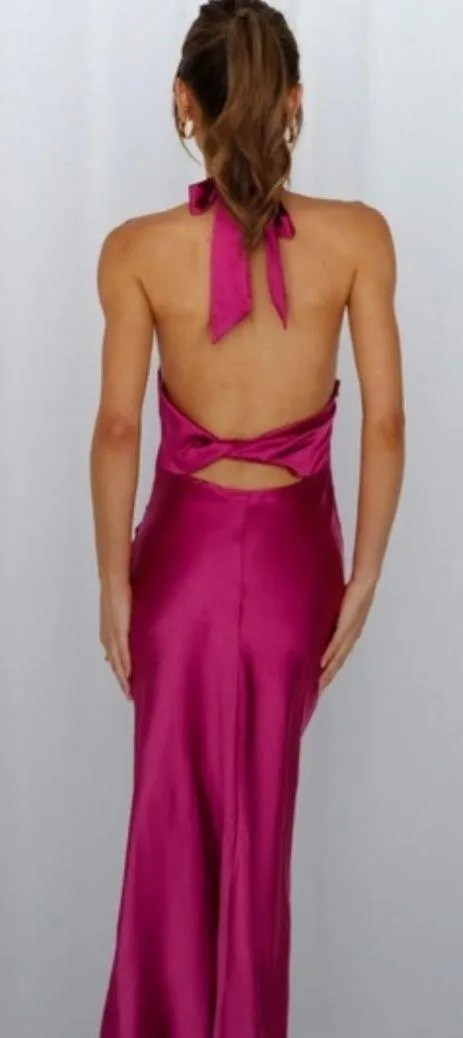 Hello Molly Halter Satin Formal Dress - Image 2