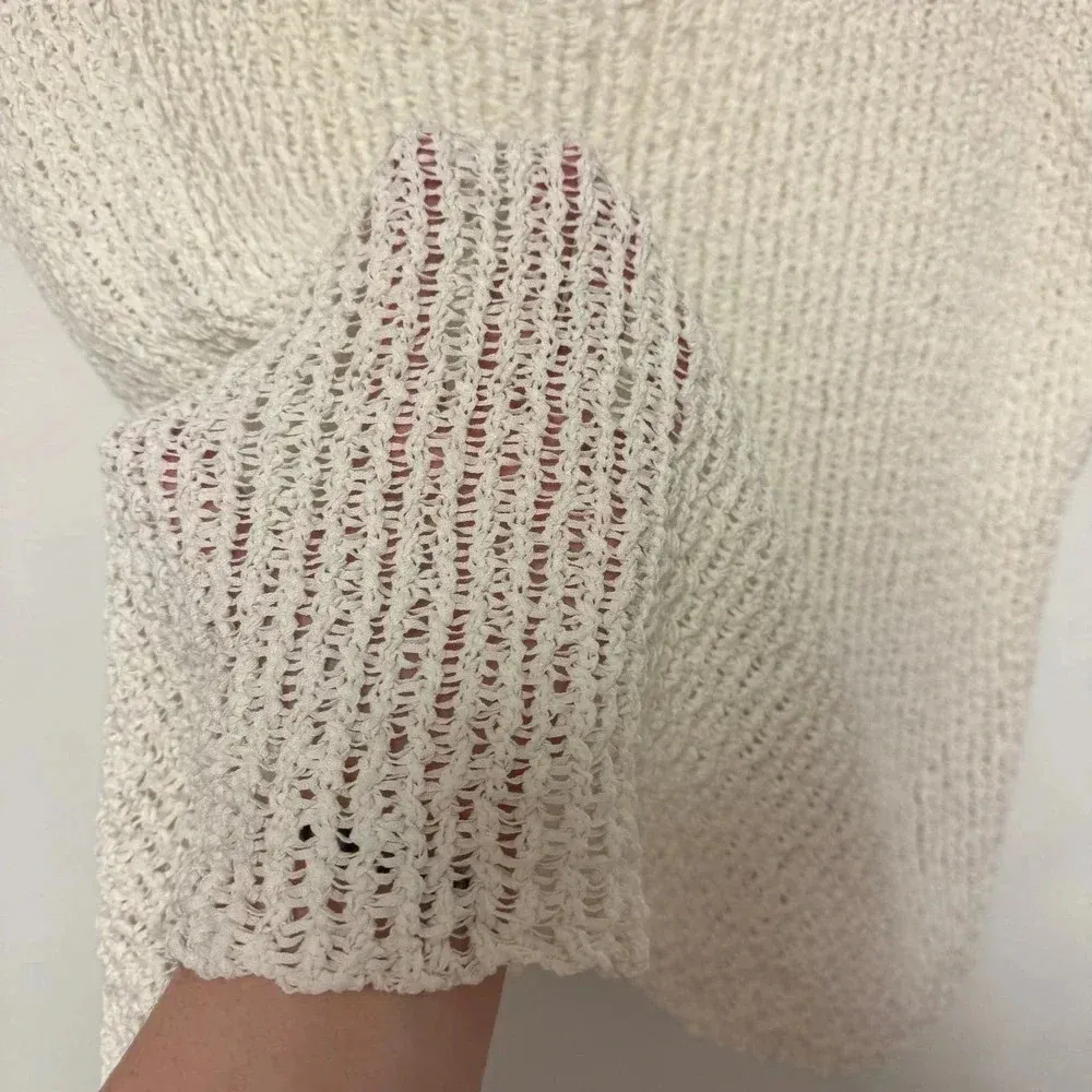 NWOT $158 Eileen Fisher Tape Yarn Sweater Cap Sleeves - Organic Cotton Minimal - Image 8