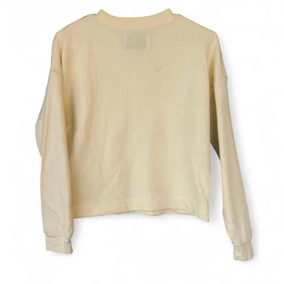 Calvin Klein Jeans Light Yellow Long Sleeve Sweater - Image 3