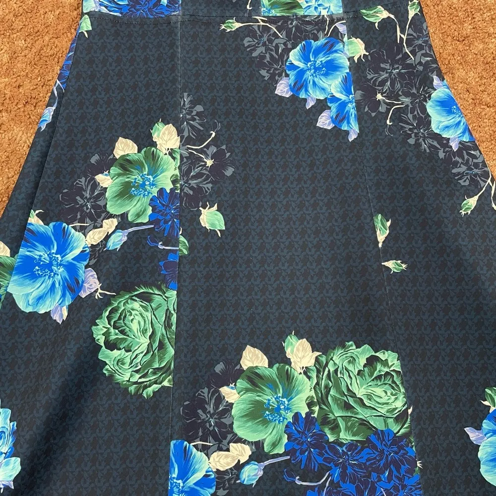 Pinko shoulder dress blue floral Size 8 - Image 7