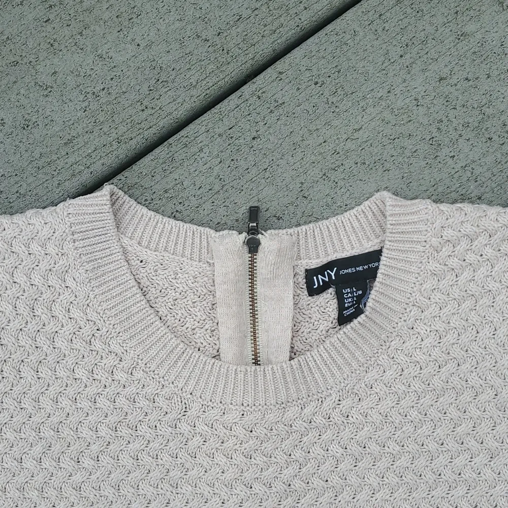 Jones New York Knit Sweater with 1/4 Back Zipper - Image 8