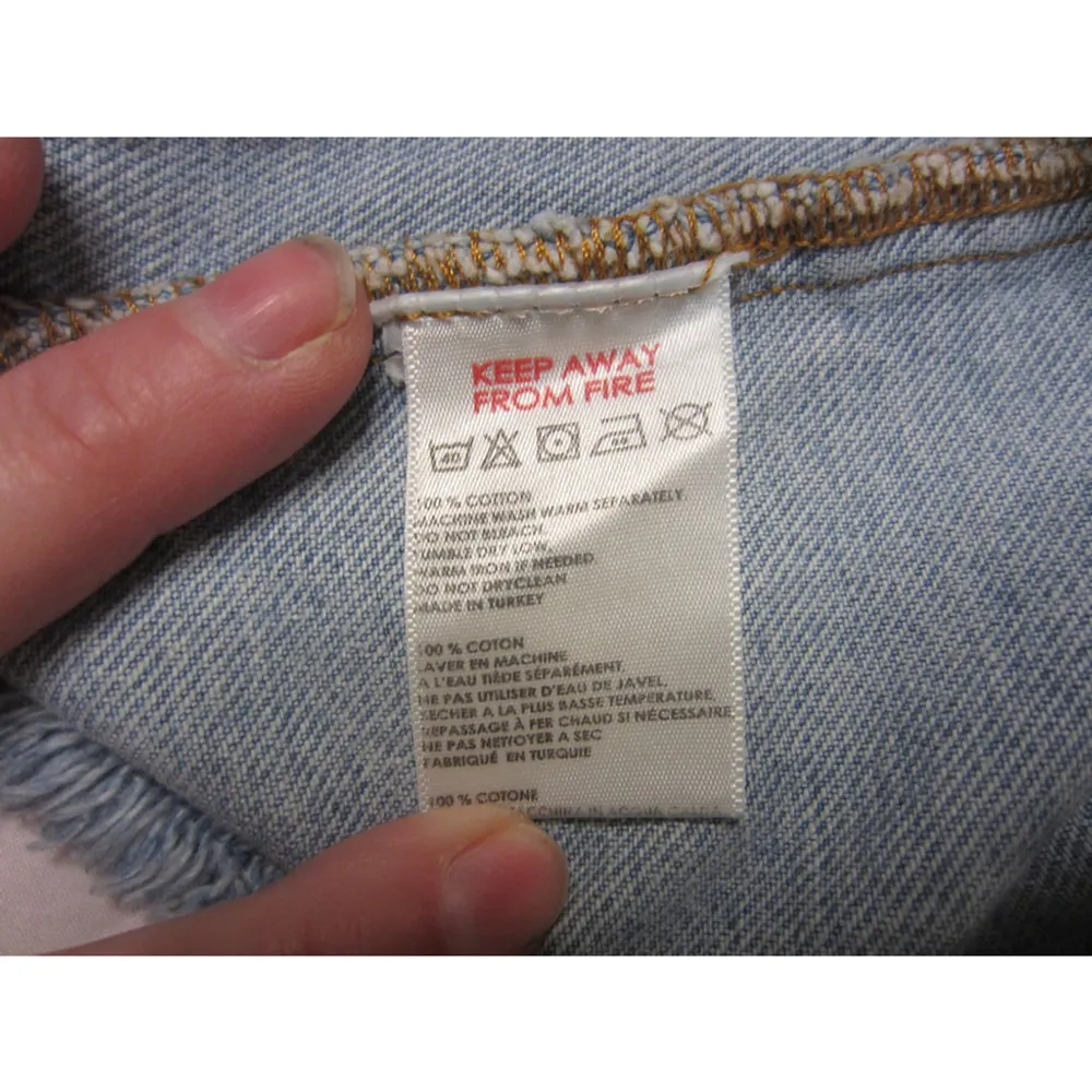 BDG Denim Mini Skirt Y2K Raw Hem Urban Outfitters S - Image 4