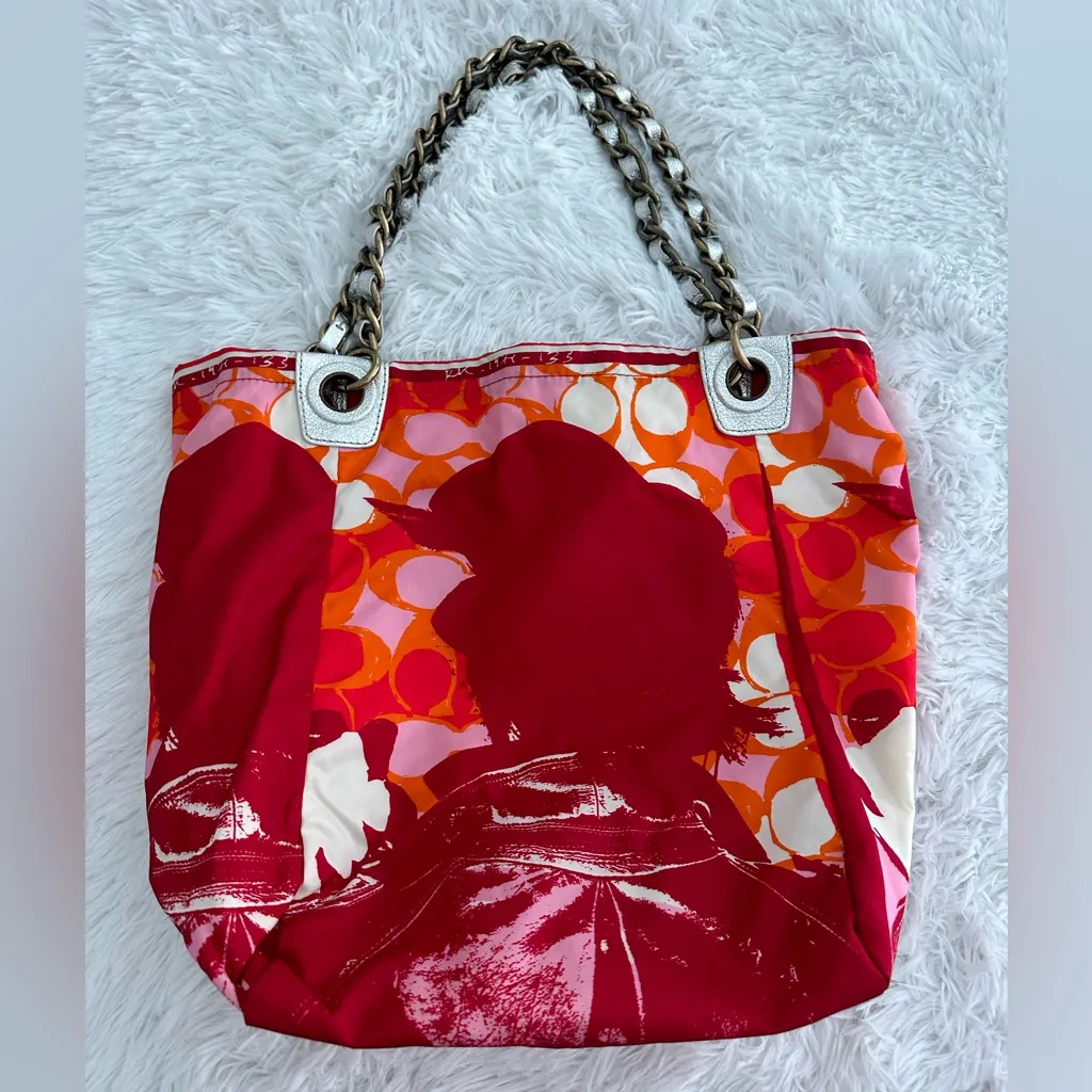 Coach 13405 Parker‎ Laughing Girl LE Nylon Tote Shopper Bag - Image 7