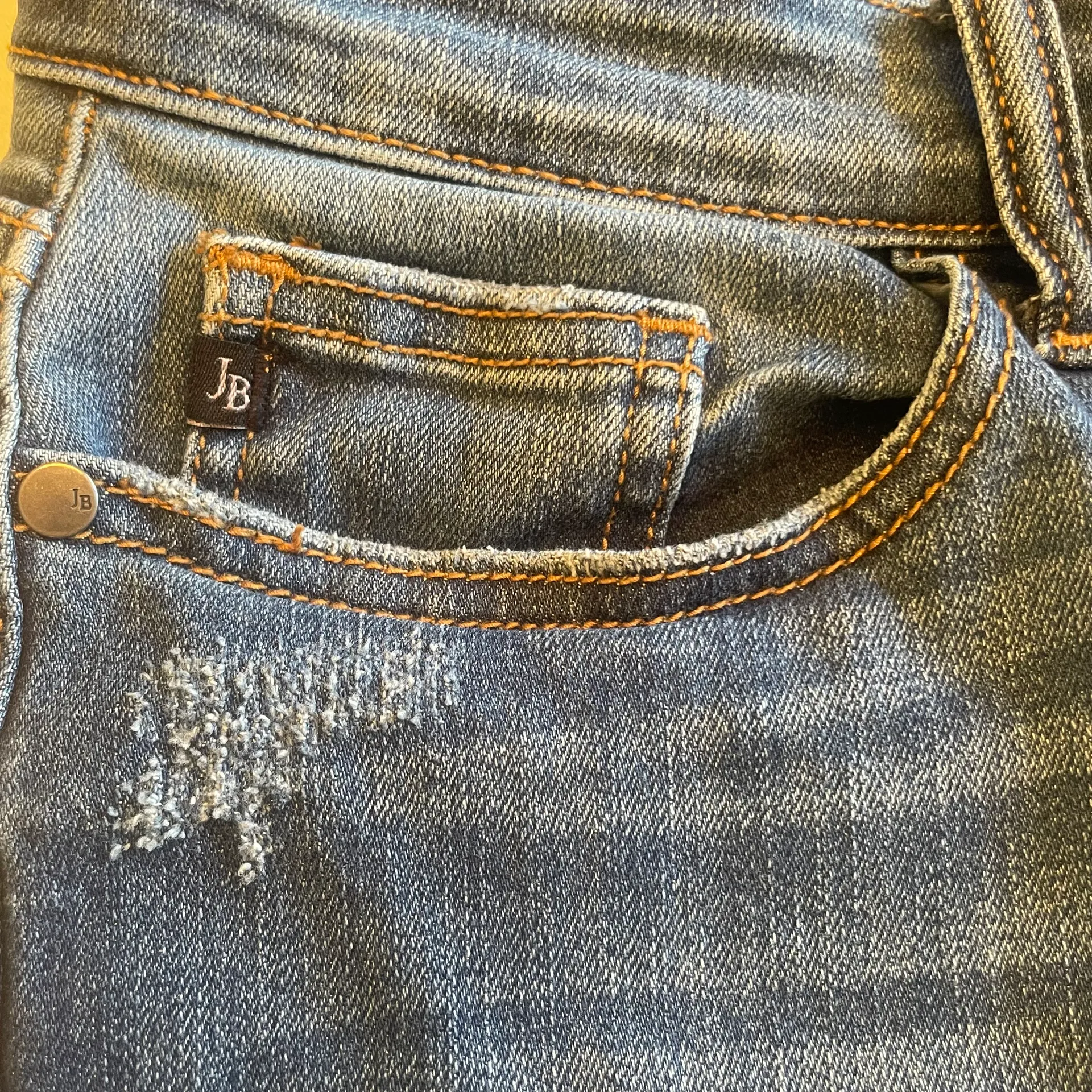 7/28 Leopard Patch High Rise Ripped Skinny Raw Hem Jeans JB82166DK - Image 5