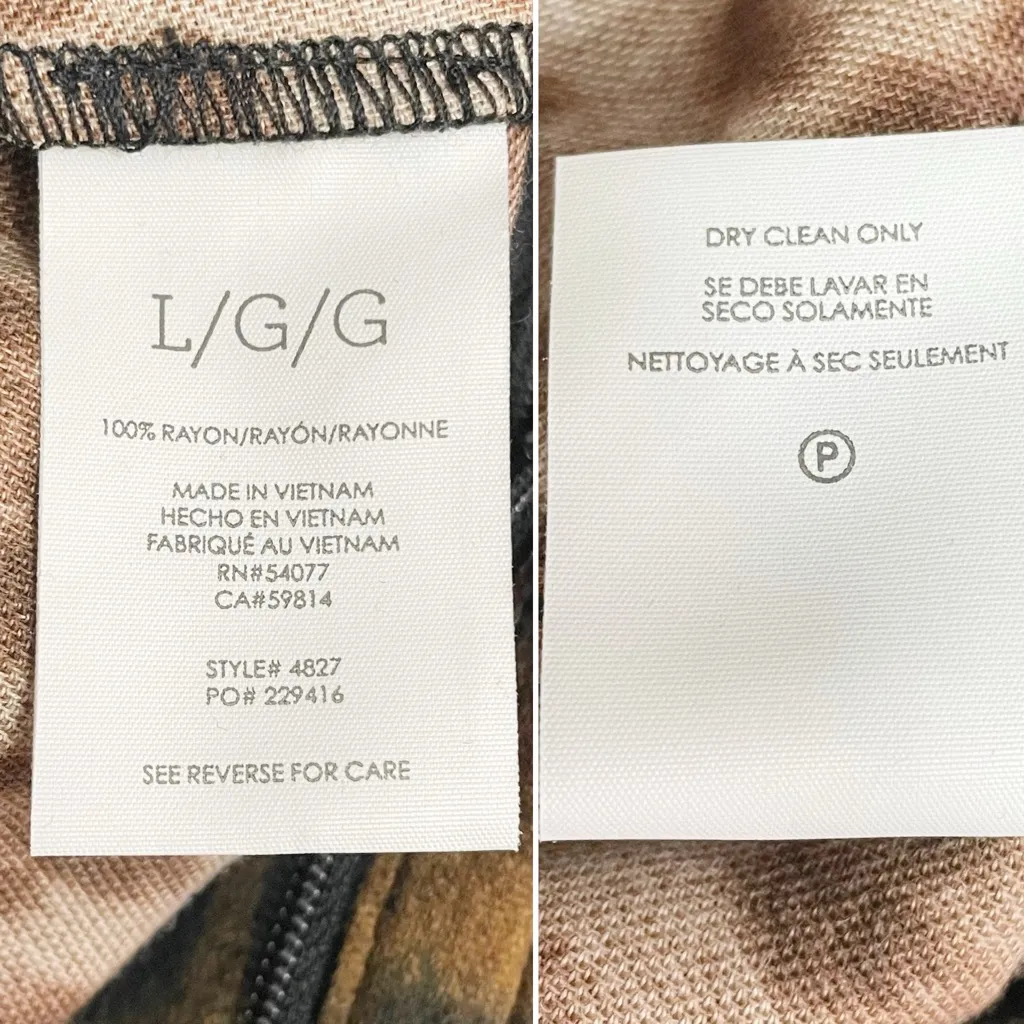 Cabi Party Velvet Pant Leopard Print Wide Leg Trousers Brown Black Size Large - Image 13