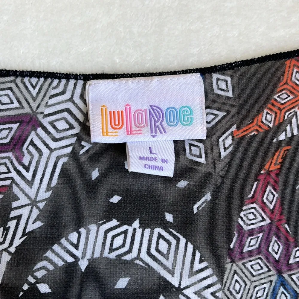 LuLaRoe Women’s Sheer Fringed Swim Cover Up Size Large - Image 5