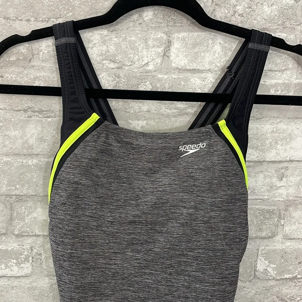 Speedo Grey Onepiece Bathing Suit - Image 2