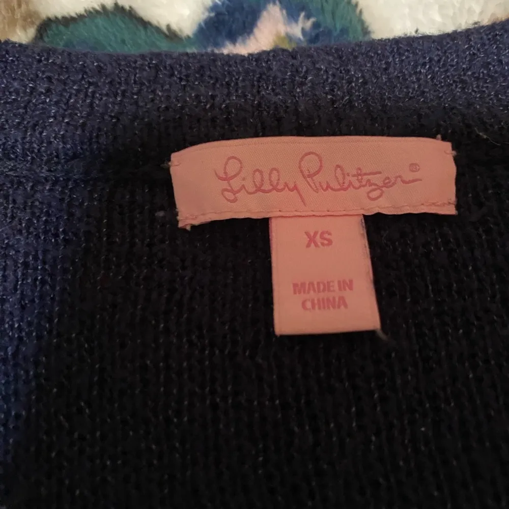 Lilly Pulitzer Navy Blue Cardigan - Image 3