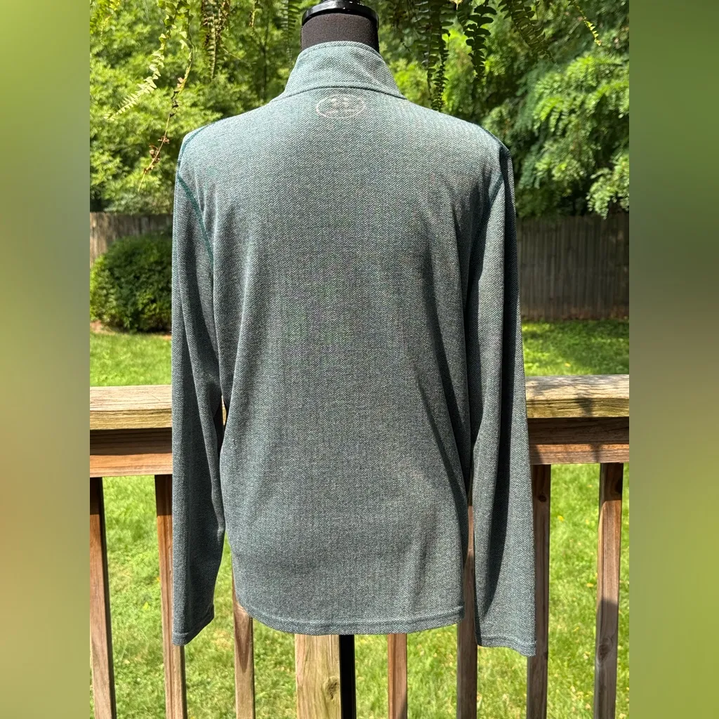 Under Armour Threadborne Teal Herringbone Quarter-Zip - Image 3