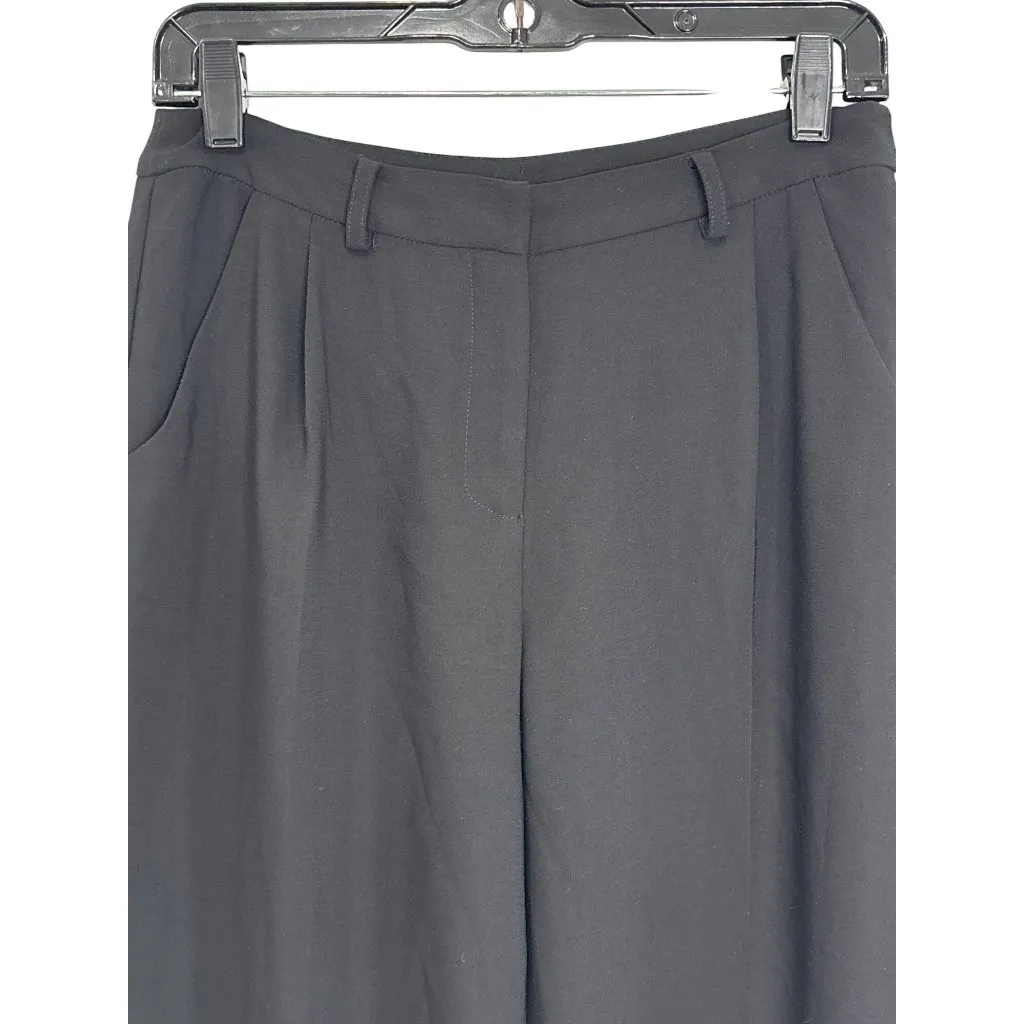 Amanda Uprichard Jane Pants in Black Small Womens Wide Leg Dress Suit Trousers - Image 5